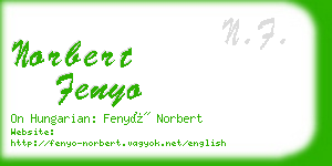 norbert fenyo business card